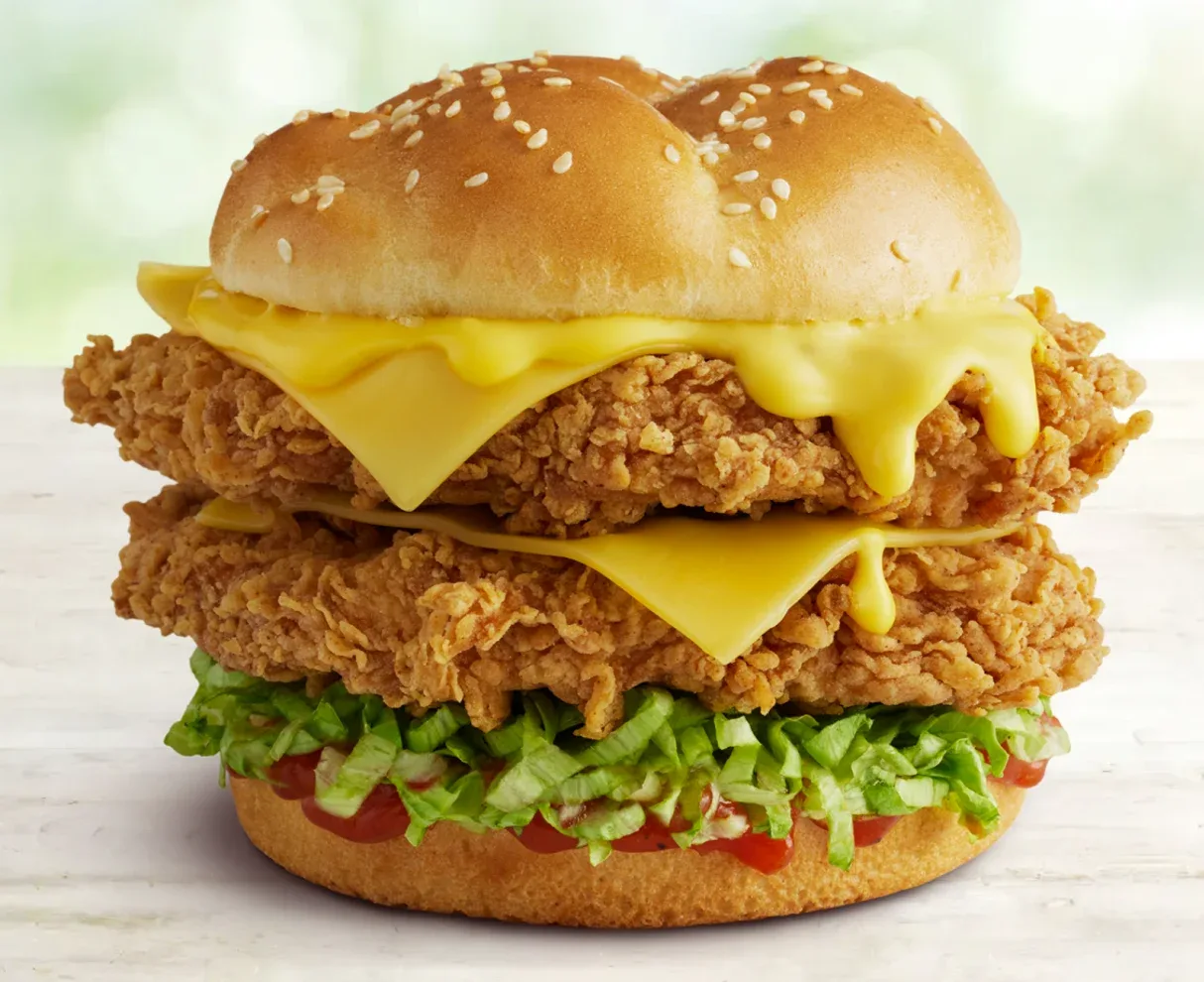 Cheesy Zinger Stacker Burger